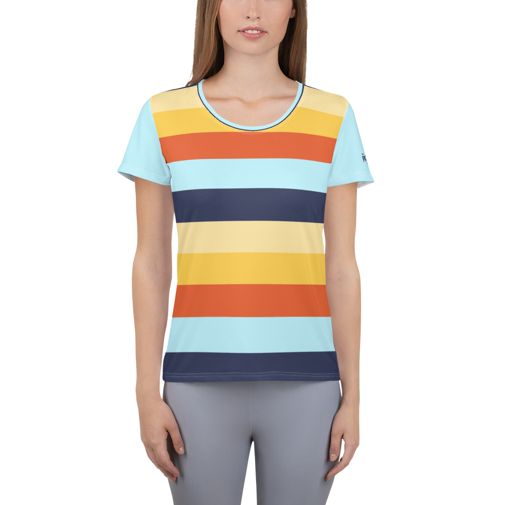 Women's Athletic T-Shirt (Horizon Lines)