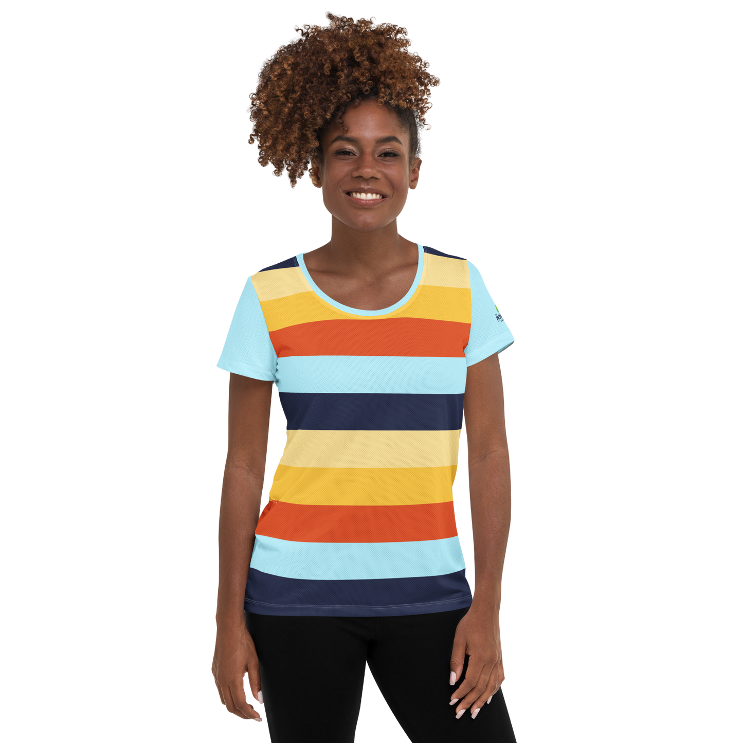 Women's Athletic T-Shirt (Horizon Lines)