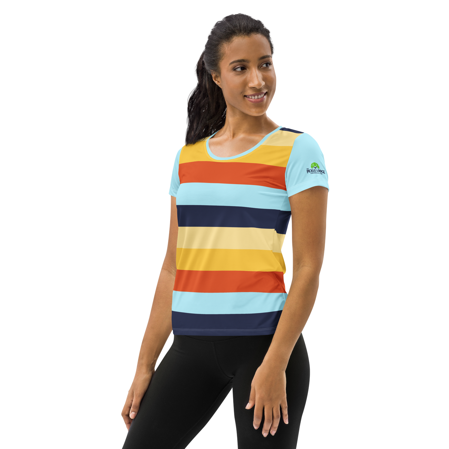 Women's Athletic T-Shirt (Horizon Lines)