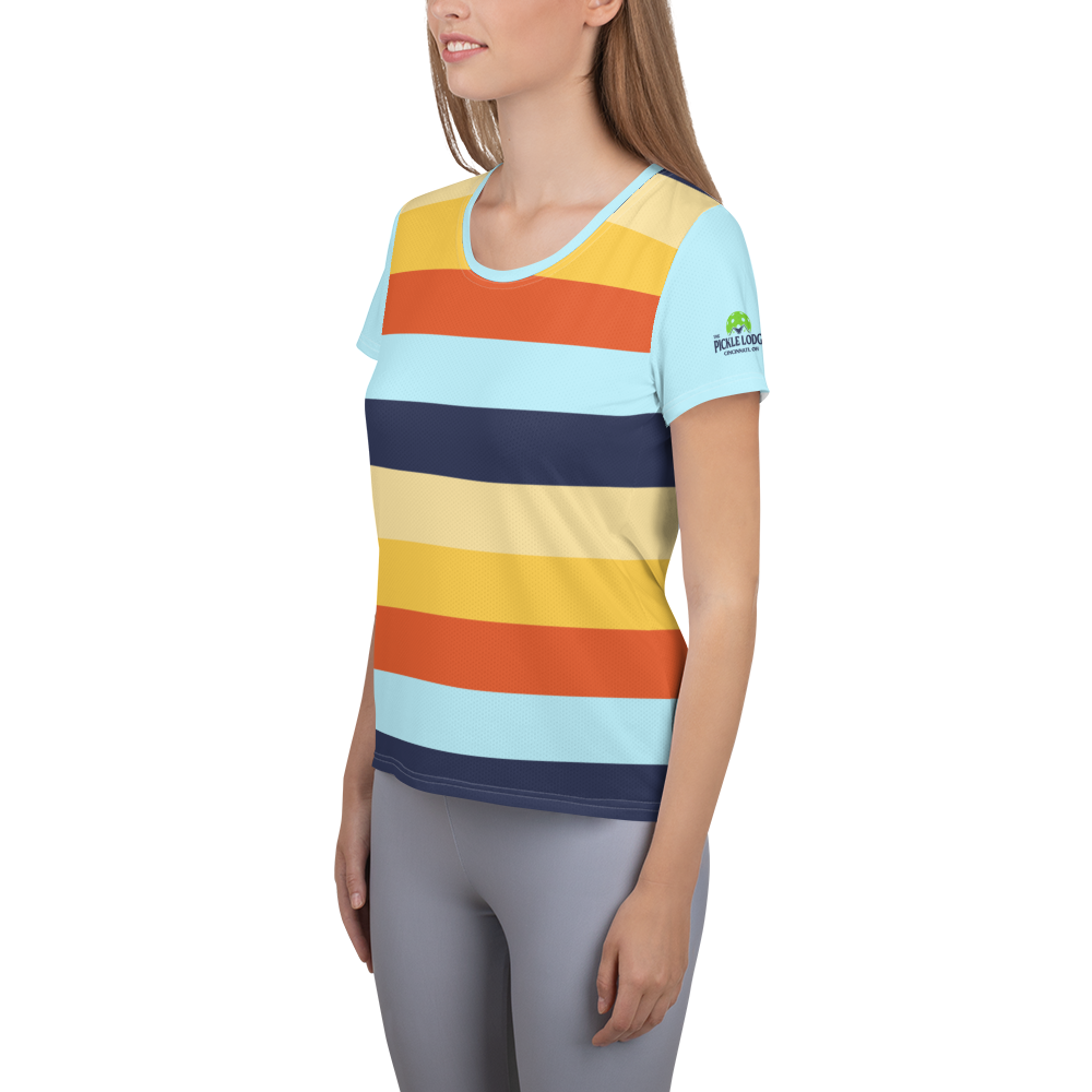 Women's Athletic T-Shirt (Horizon Lines)