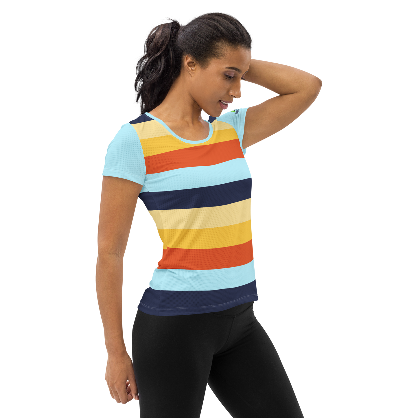 Women's Athletic T-Shirt (Horizon Lines)