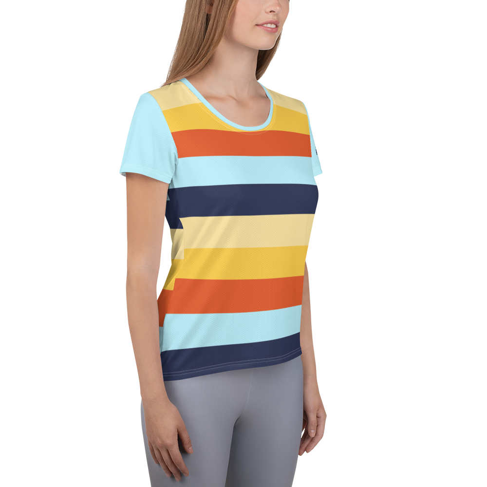 Women's Athletic T-Shirt (Horizon Lines)